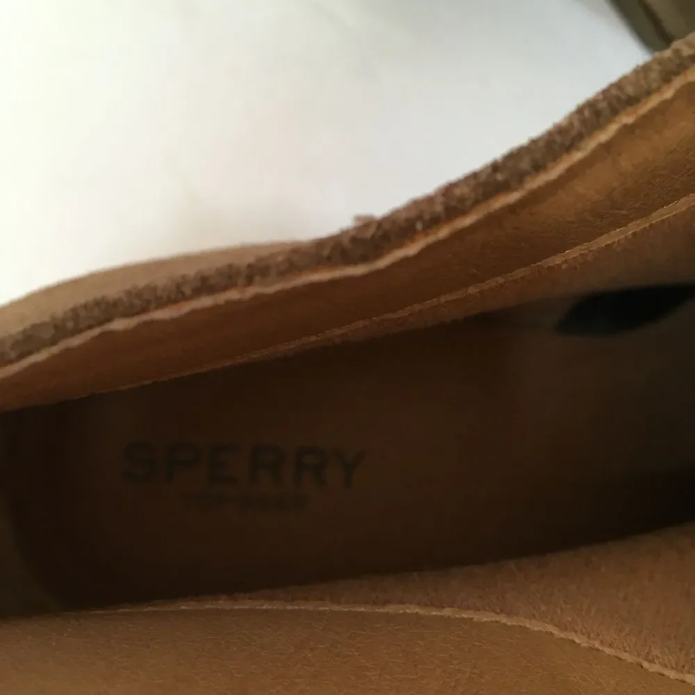 EXCELLENT CONDITION SPERRY‎ BROWN SUEDE WEDGE BOOTIES